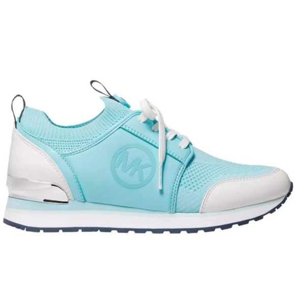 Michael Kors Womens Mystic Blue Sneakers Dash Knit Trainer Shoes Size 9M - Picture 2 of 6
